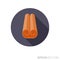 Cinnamon stick flat design long sahdow color vector icon