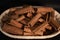 cinnamon sticks in a basket