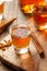 Cinnamon Whiskey Bourbon in a Shot Glass