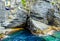 Cinque Terre, terraces on the rocks or young bathing