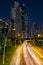 Cinta Costera, Coastal Beltway, Balboa avenue city skyline at night