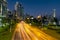 Cinta Costera, Coastal Beltway, Balboa avenue city skyline at night