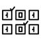 Cipher code icon, outline style