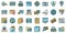 Cipher icons set vector flat