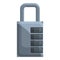 Cipher padlock icon, cartoon style