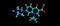 Ciprofloxacin molecular structure isolated on black