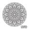 Circle Affirmations Mandala Design of Coloring Book Page for Kids and Adults