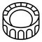 Circle amphitheater icon outline vector. Building architecture