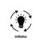 circle, arrows, bulb, initiator icon. One of business collection icons for websites, web design, mobile app