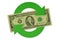 Circle arrows with dollar banknote -  Finance and money circulation concept