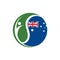 Circle Australia Nature Health Green Spirit Logo Template