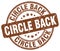 circle back brown stamp