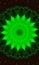 Circle background, bright green mandlala of anahata chakra. Vertical image