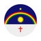 Circle badge Pernambuco flag vector illustration isolated on white background. Brazil State symbol.
