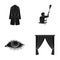 Circle, booth, textiles and other web icon in black style.carousel, attraction, entertainment, icons in set collection.