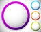 Circle button, badge blank backgrounds in four color