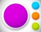 Circle button, badge blank backgrounds in four color
