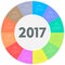 Circle calendar for 2017 year