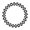 Circle Checkerboard Frame, Spiral design border pattern