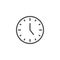 Circle clock line icon