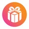 Circle colorful gradient christmas holiday gift box icon