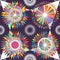 Circle colorful tribal symmetry seamless pattern