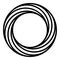 Circle concentric swirl logo, icon curl swirl line, curve round