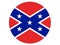 Circle Confederate Flag of USA State of Mississippi