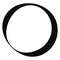Circle contour isolated on white. Simple circle, circlet, ring design element, vector illustration