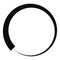 Circle contour isolated on white. Simple circle, circlet, ring design element, vector illustration