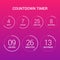 Circle countdown clock counter timer on gradient