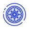 Circle, Country, India Blue Dotted Line Line Icon