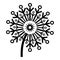 Circle dandelion icon, simple style