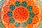 Circle decorative spiritual indian symbol of lotus flower