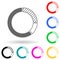 circle diagram multi color style icon. Simple glyph, flat vector of finance icons for ui and ux, website or mobile application