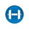 Circle With Dumbell, Gym, Workout Symbol