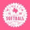 Circle emblem of softball tournament in Texas