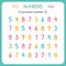 Circle every number Eight. Numbers for kids. Worksheet for kindergarten and preschool. Training to write and count numbers. Exerci