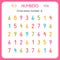 Circle every number Six. Numbers for kids. Worksheet for kindergarten and preschool. Training to write and count numbers. Exercise