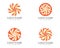 Circle fire icon logo design vector illustratiion