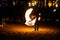 Circle Fireshow at beach in the Koh Tao Island in Thailand