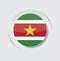 Circle flag vector illustration of suriname country