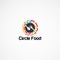 Circle food logo designs concept with colorful for company