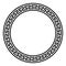 Circle frame with simple meander pattern, Greek key border