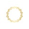 Circle golden gradient laurel wreath in flat style