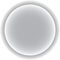 Circle with a gray shadow. Three-dimensional button. vector illustration.