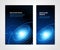 Circle grid tunnel star glow explosion energy innovation flow brochure set design template vector