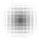 Circle halftone element, monochrome abstract graphic for DTP, pr