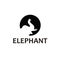 Circle Head Elephant Logo Designs