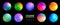 Circle holographic gradients set